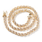 5mm Moissanite Hip Hop Classic Triangle Diamond Tennis Chain