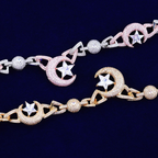 Moissanite Star Moon Cross Cuban Bracelet
