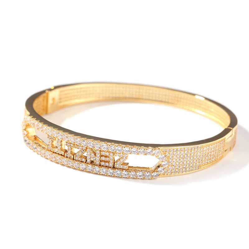 Moissanite Customizable Letter Full Diamond Bracelet
