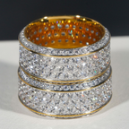 Moissanite Luxury Full of Diamond Ring