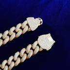 Moissanite Unique Design Buckle Bubble Cuban Chain