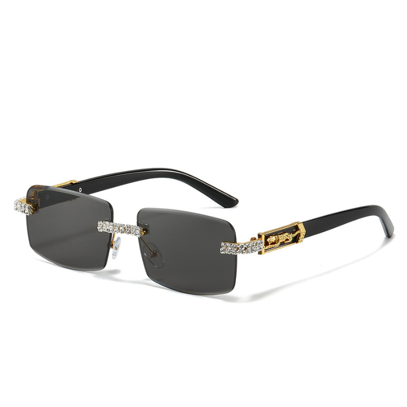 New Personalized Diamond-studded Square Glasses
