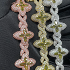 Moissanite Clovers Infinite Cross Lucky Chain