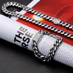 12mm Iced Out Clasp Moissanite Cuban Link Chain and Bracelet Set
