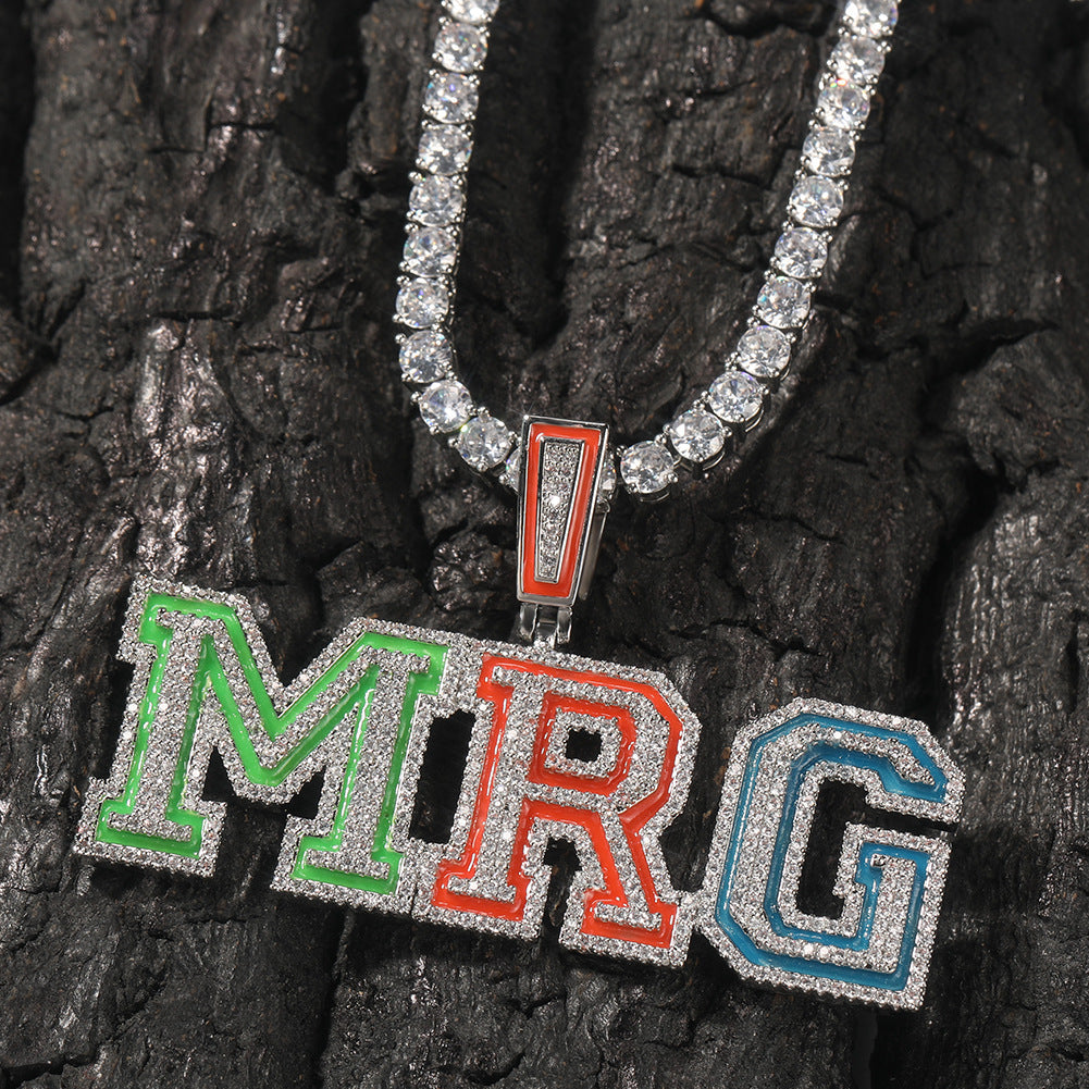 Customized Oil Dripping Luminous Letters DIY Splicing Pendant