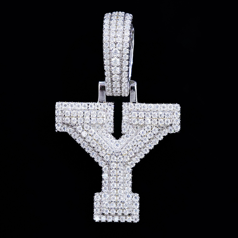 Moissanite Classic Letter Pendant