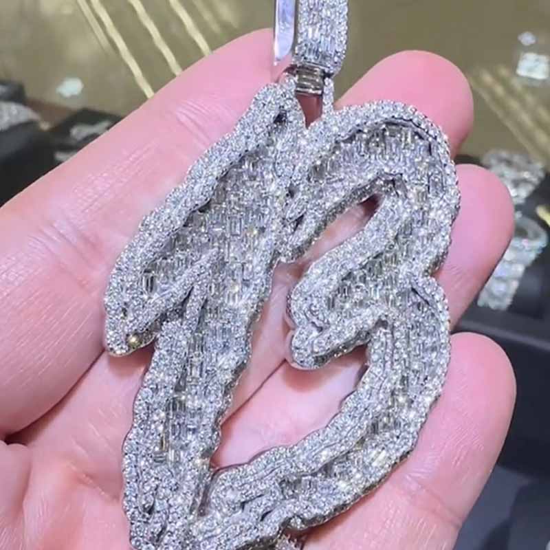 （In Stock）S925 Moissanite Number 13 Pendant