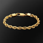 6mm Rope Bracelet in Gold