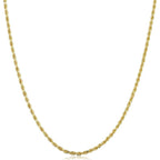 3mm 18K Gold Finish Rope Chain for Women