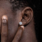 S925 & VVS Moissanite Round Cut Moissanite Stud Earring