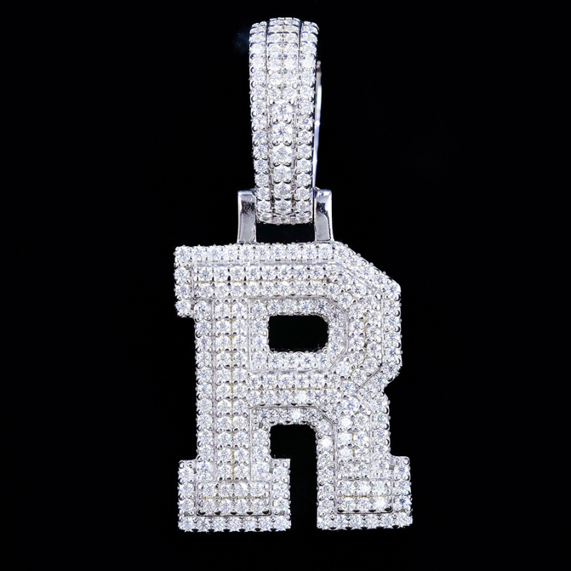 Moissanite Classic Letter Pendant