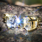 S925 & VVS Moissanite Round Brilliant Cut Stud Earrings for Men