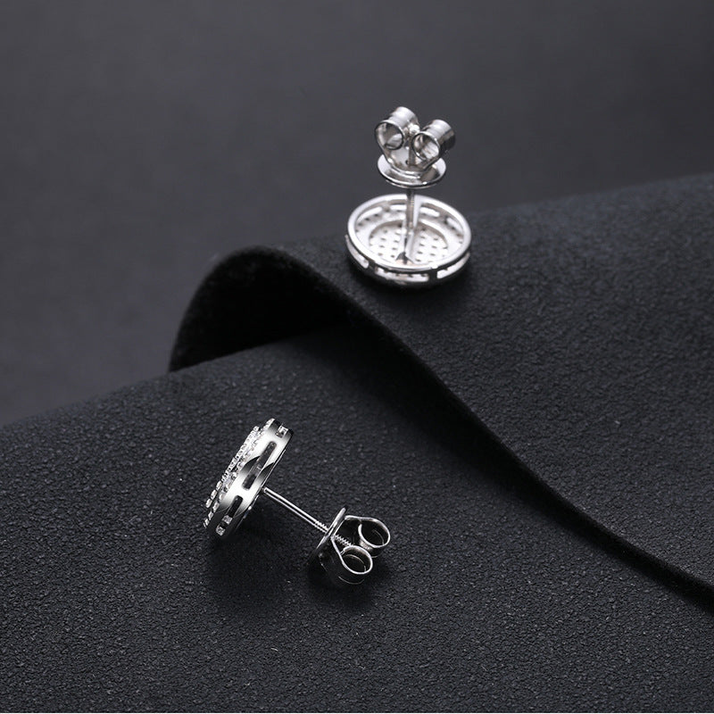 S925 & VVS Moissanite Round Earrings
