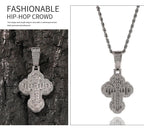 Iced Out Cross Pendant for Men Hip Hop Jewelry