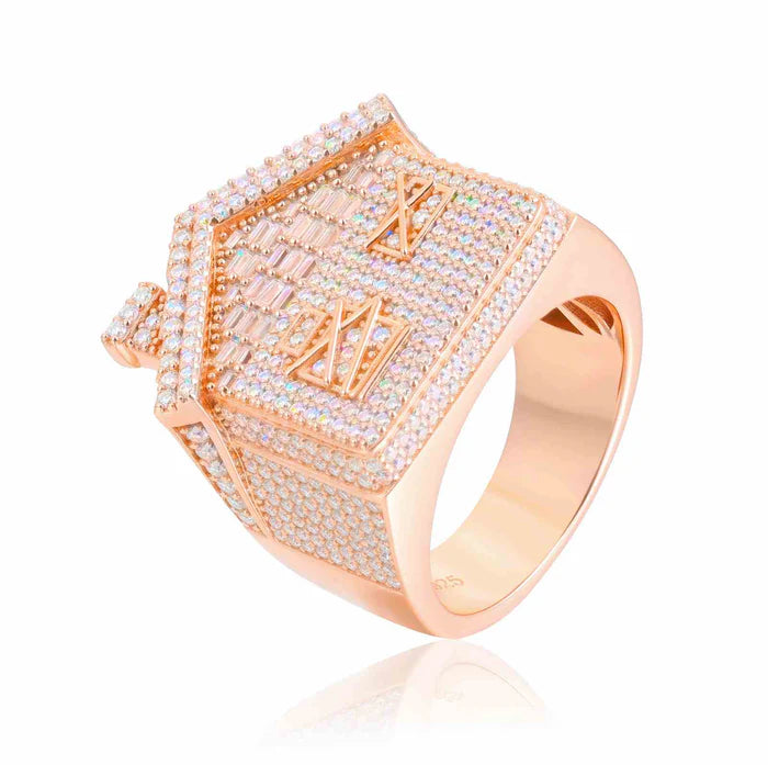 Hip Hop | "3D House Ring" CZ Diamond With 925S