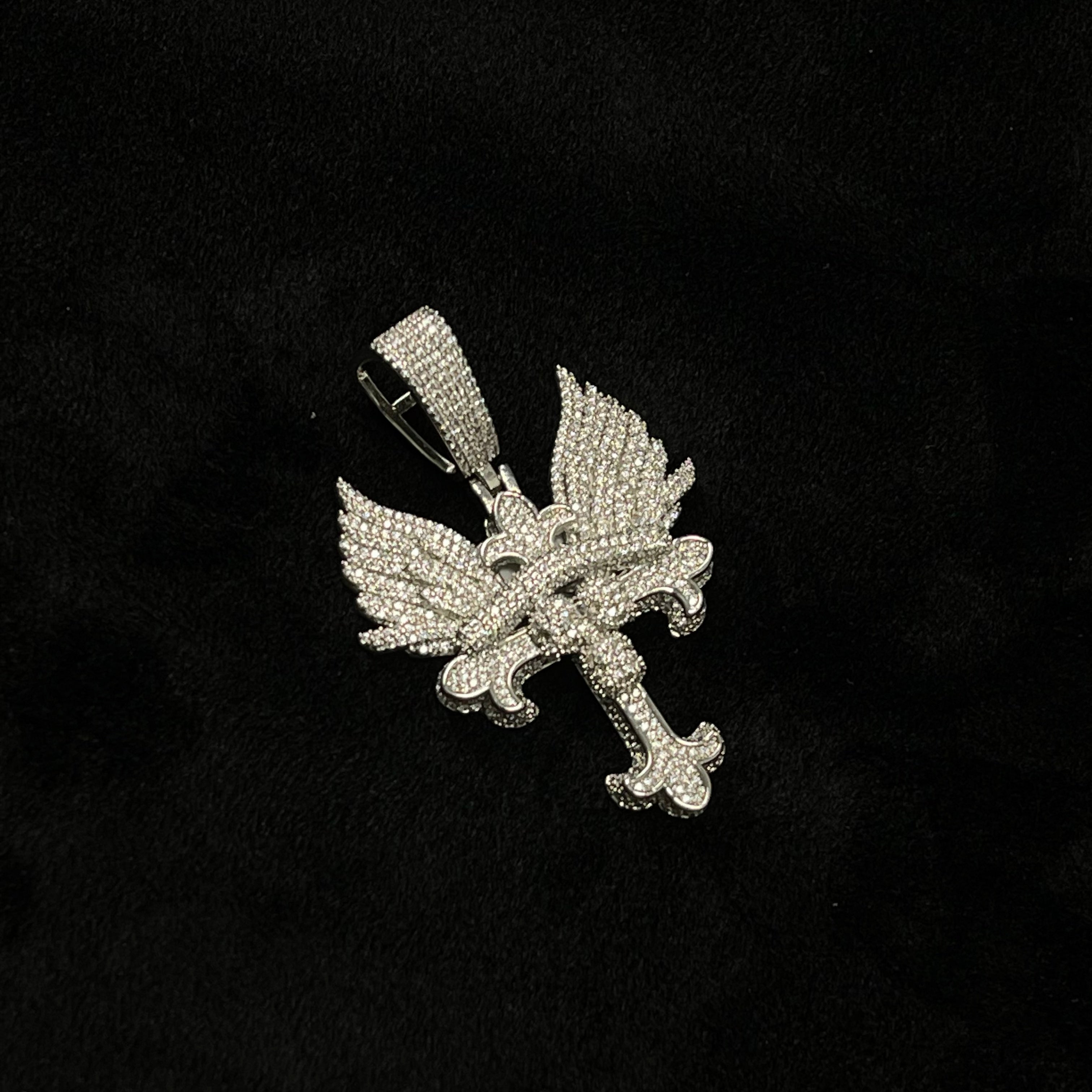 Hip Hop Iced Out Skull Cross Pendant