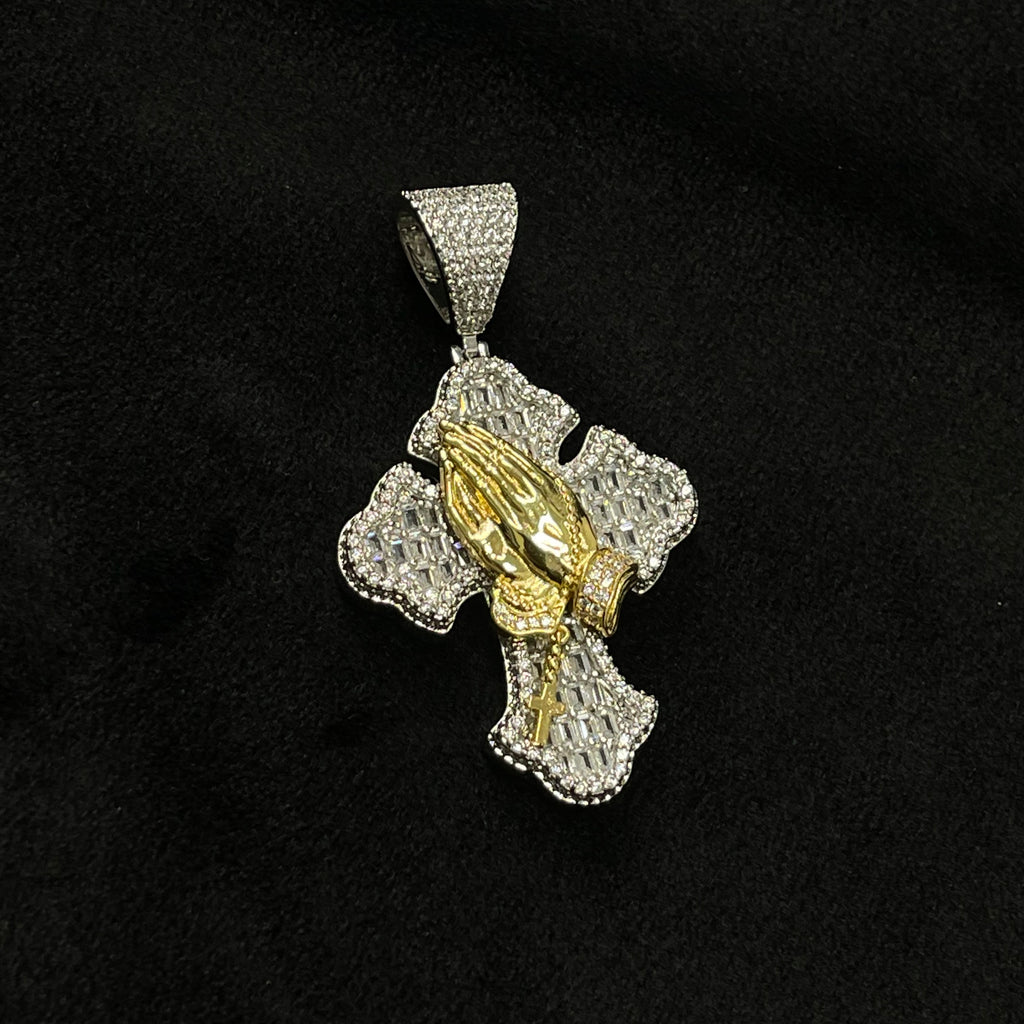 Gold Prayer Hands Pendant