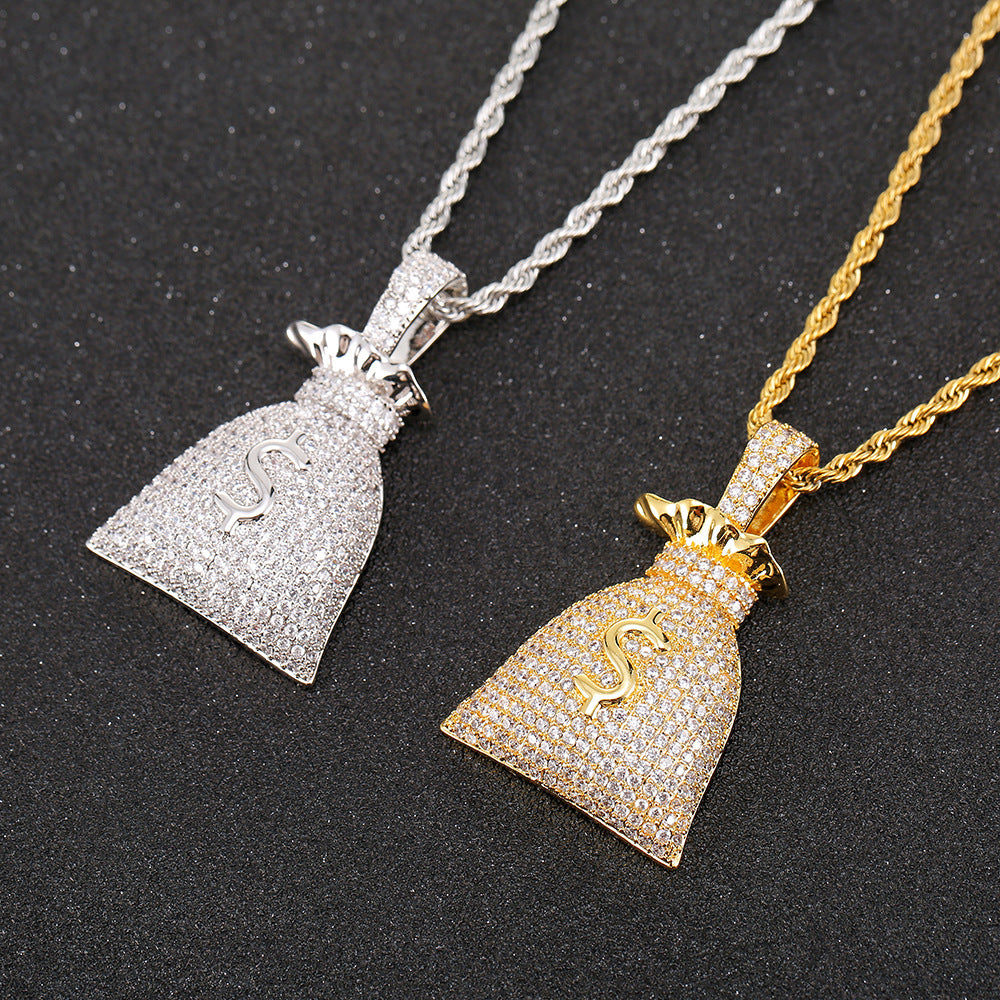Money Bag Moissanite Pendant