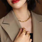 Gold Horseshoe Chain Necklace