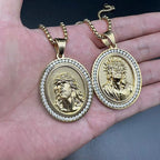Jesus Moissanite Pendant Necklace