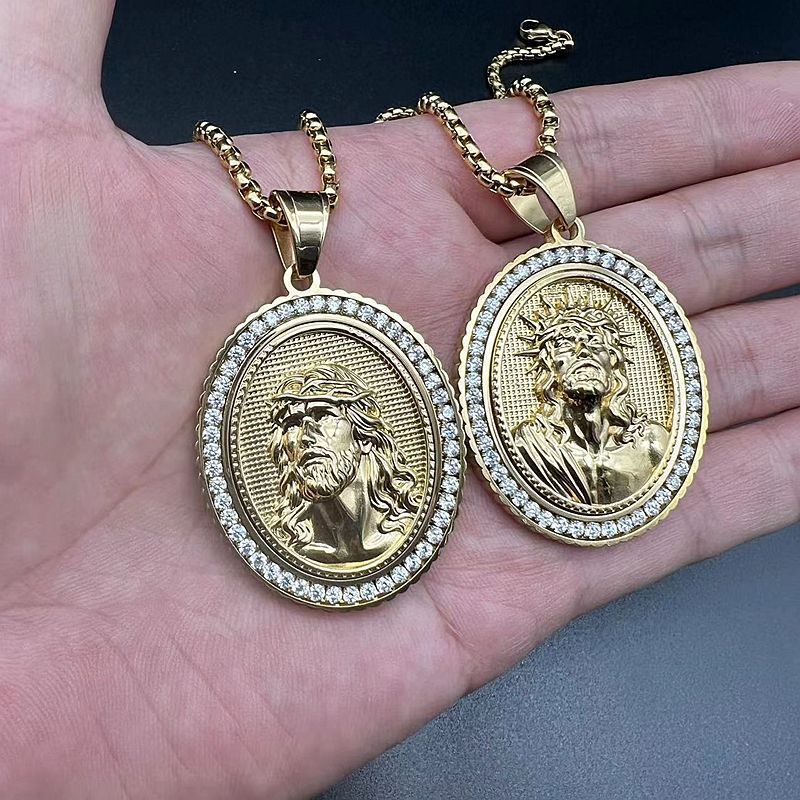Jesus Moissanite Pendant Necklace