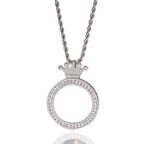 Iced Custom Crown Photo Moissanite Pendant