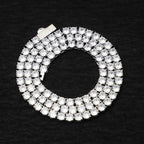 Women's 5mm Tennis Necklace in White Gold