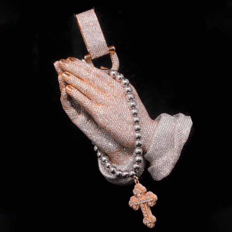 Street Style | Praying Hands Cross Pendant