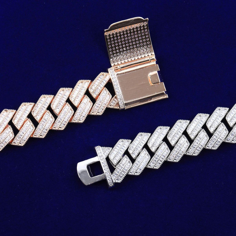 25mm Moissanite Hip Hop Large Cuban Bracelet