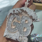 Hip Hop | Wave House Shape GB Letter Pendant