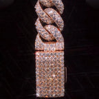 22mm Round and Carre Cut Zircon Cuban Chain