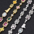 10mm Moissanite Hip Hop Colored Gemstone Art Chain