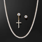 Street Style | "Cross Spirit" Tennis & Earring Set