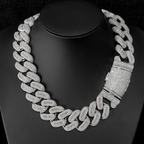 29mm Moissanite Hip Hop Square Diamond Cuban Chain