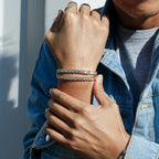 3mm Moissanite Tennis Bracelet for Men