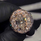 Moissanite Brilliant Dove Egg Ring