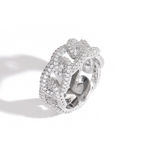 Moissanite Hip Hop Cuban Ring