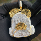 Moissanite Hip Hop Letter Backpack Pendant