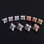 S925 Silver Moissanite Colorful Lucky Earrings