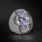 Moissanite Luxury Oval Stone Egg Ring