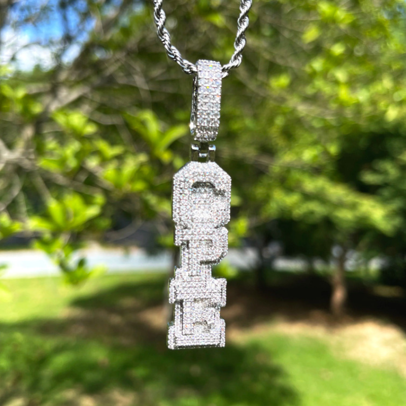 Moissanite Hip Hop Art Font Custom Lettering Pendant