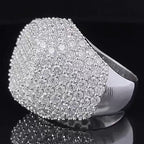 Moissanite Three-dimensional Oval Diamond Ring