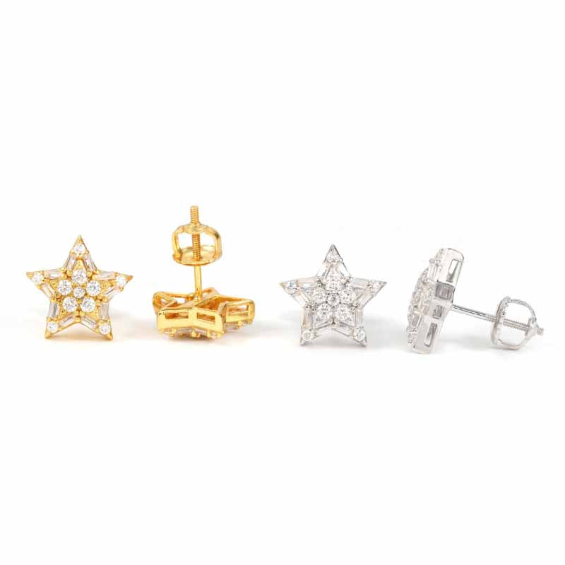 Moissanite Star Earrings