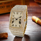 Moissanite Rectangular Full Diamond Watch