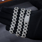 8/10mm VVS1 Moissanite Prong Cuban Chain in S925 Silver