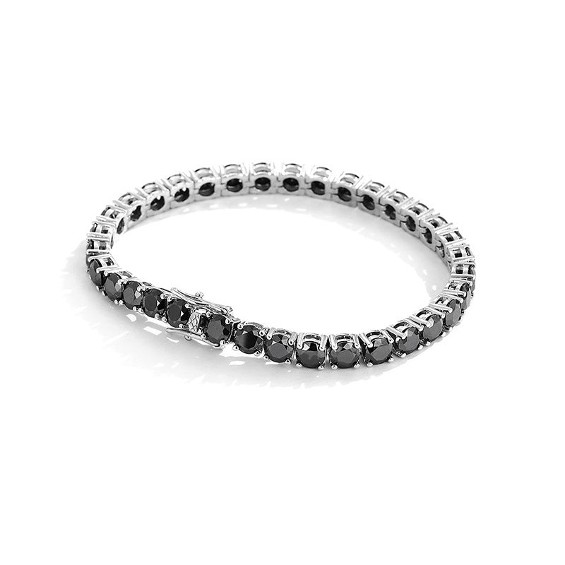 Street Style | "Black Ring" 925S Black Moissanite Bracelet