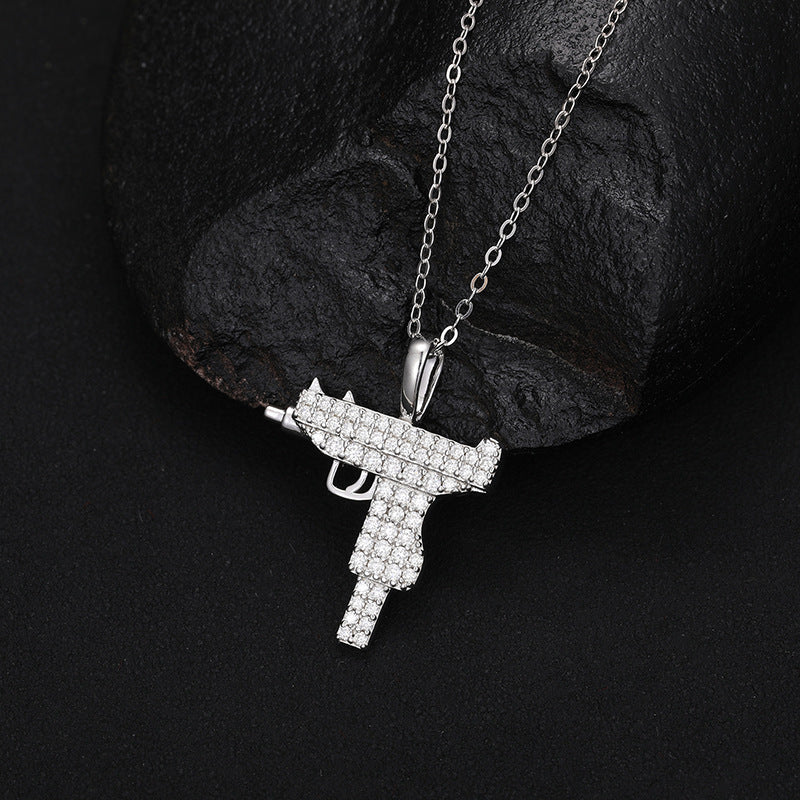 Zircon Uzi Charge Pendant Necklace