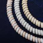 14mm Moissanite Twisted Cuban Chain