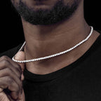 5mm Moissanite Tennis 18K White Gold Chain