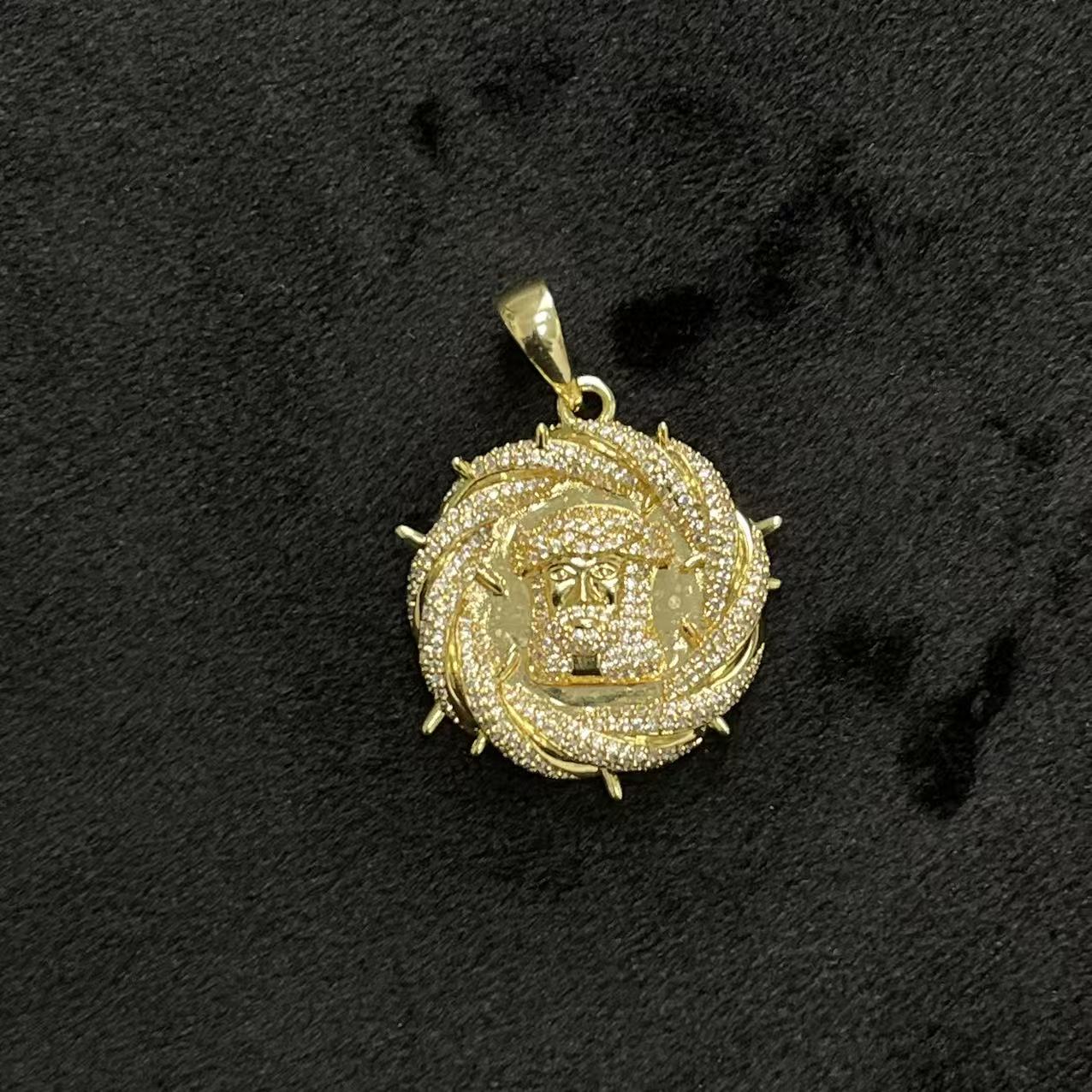 Blinged Out Thorn Ring Jesus Piece | Streetwear Drip & Unapologetic Faith